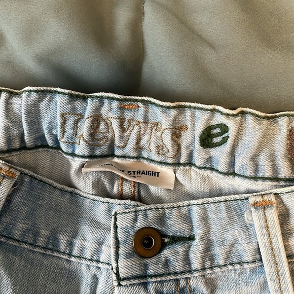 Levi’s Eco 539 Jeans Vintage Straight 36x30 Blue White Green Tab Denim Organic - Picture 13 of 16